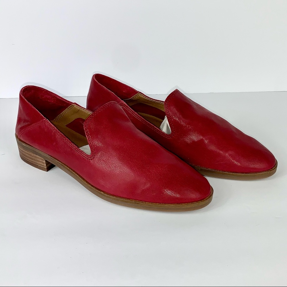 LUCKY BRAND CAHILL LOAFER SHOE AND BOOT, BIKING RED LEATHER